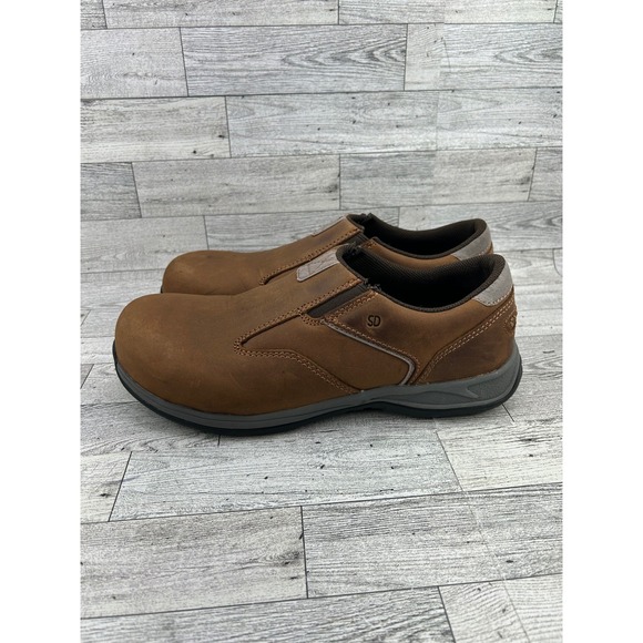 Red Wing Shoes 6705 Mens 8.5 D Brown Leather Safety Toe Slip On Work Shoes SD SR main image 14